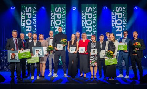 Geehrte Sportler/innen auf der Gala.