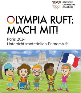 Abgebildet ist die Titelseite der Materialien mit fröhlich Kindern.