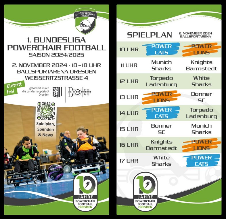 Flyer zum Spieltag in Dresden