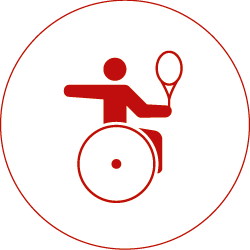 Piktogramm Rollstuhltennis