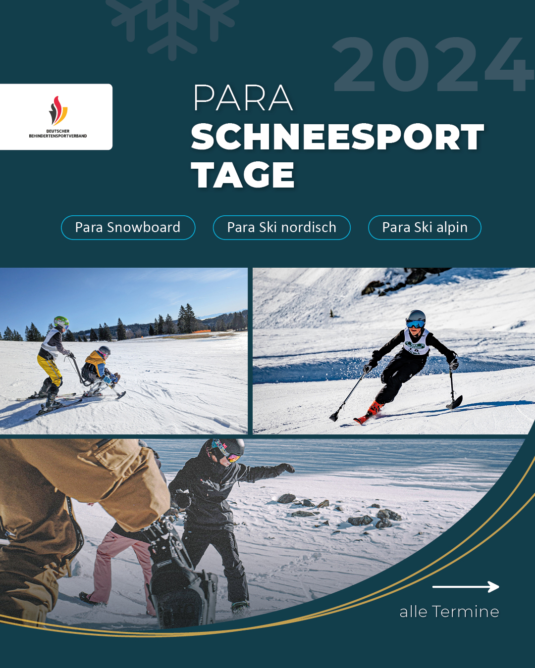Titelseite zu den Angebot der Para Schneesporttagen 2024/25 Foto: DBS